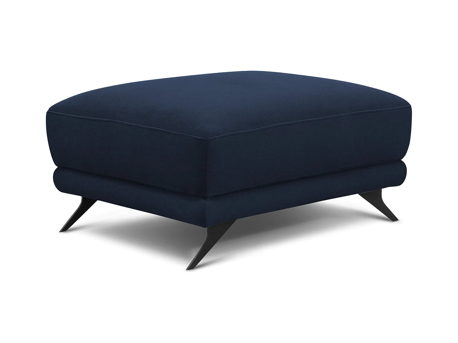 Pouf en tissu MAGY – Confort dans un style contemporain-Bleu nuit