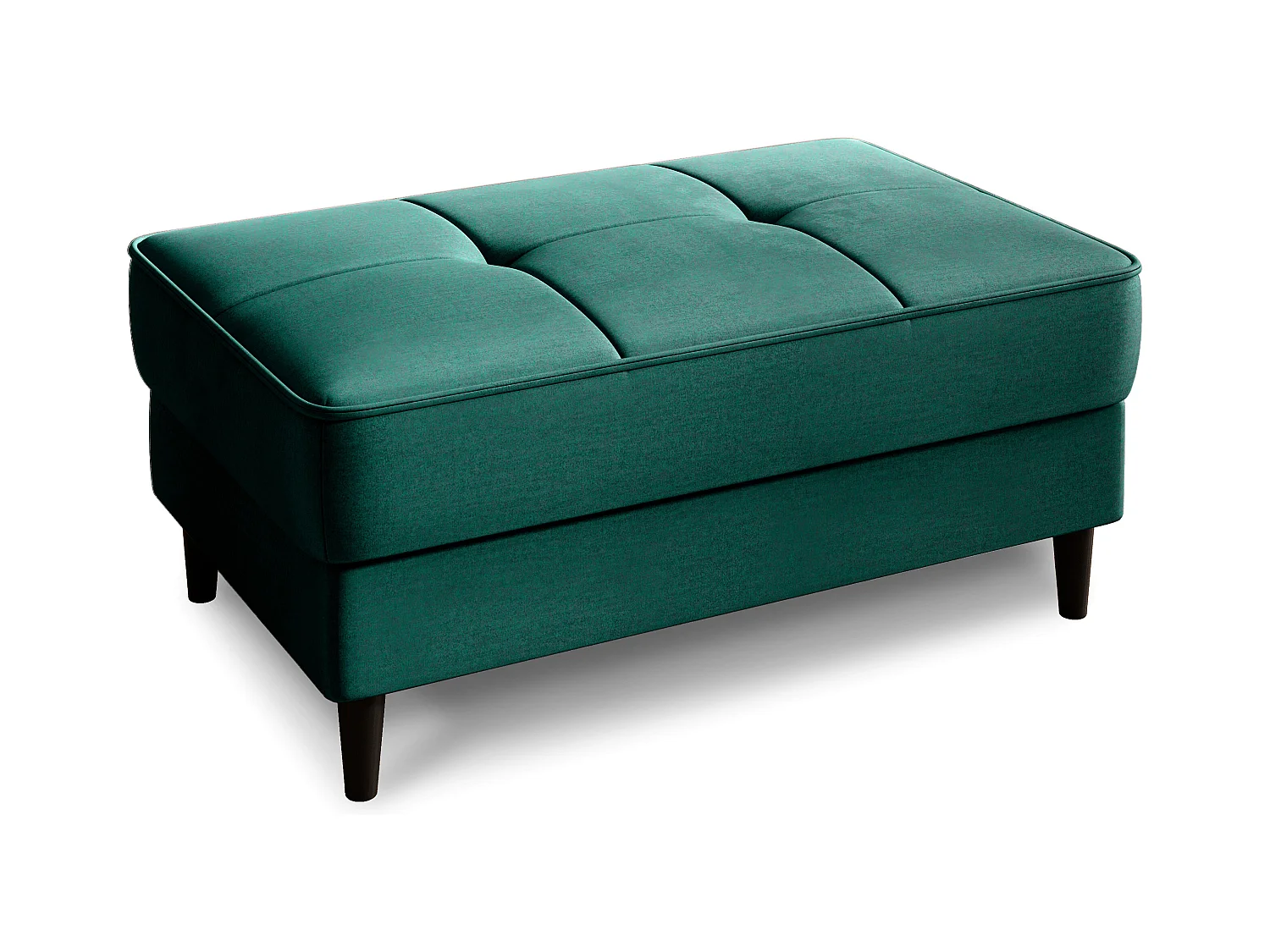 Pouf avec rangement en velours BOZA-Vert