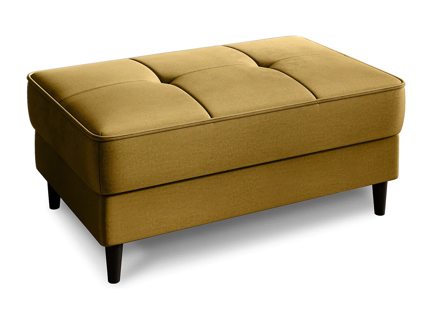 Pouf avec rangement en velours BOZA-Vert