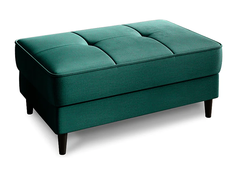 Pouf avec rangement en velours BOZA-Vert