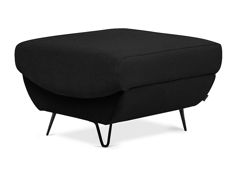 ZURIK stoffen poef – Elegantie en functionaliteit-Kleur Zwart