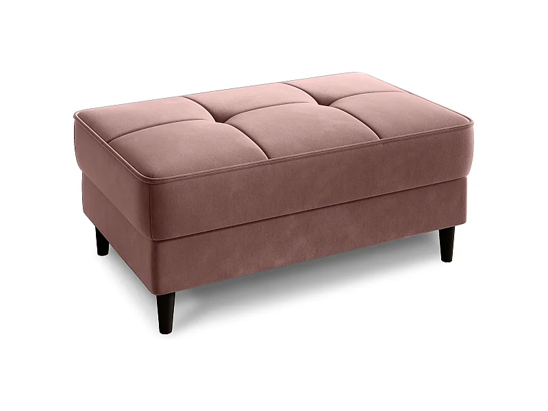 Pouf avec rangement en tissu BOZA-Rose poudré