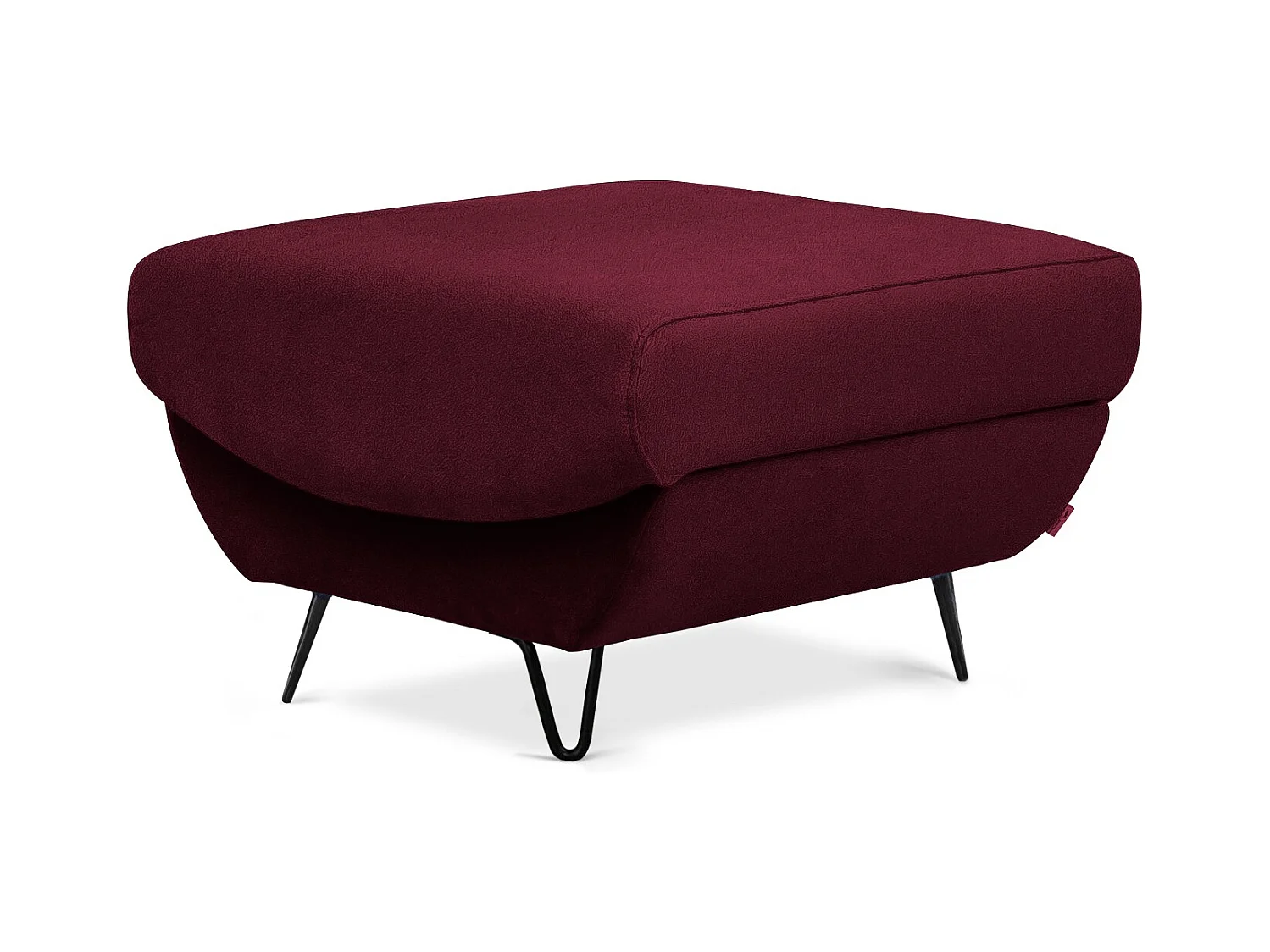 Pouf en velours ZURIK – Confort et praticité-Bordeaux