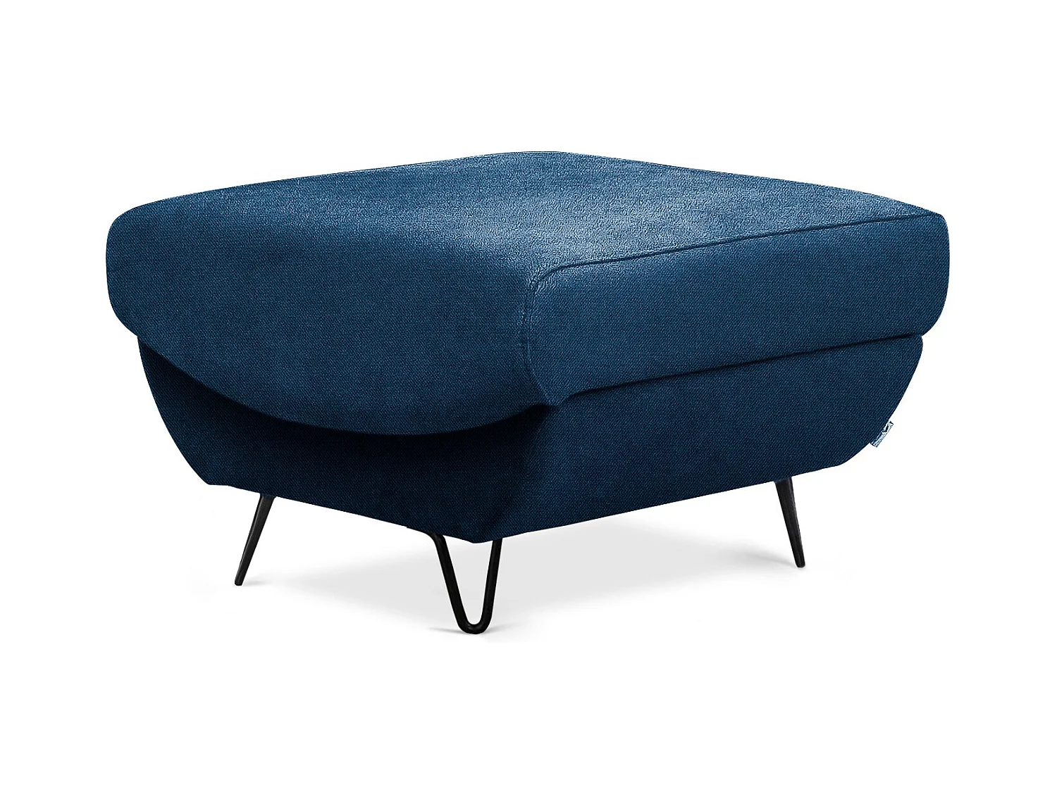 Pouf en tissu ZURIK – Élégance et praticité-Bleu foncé