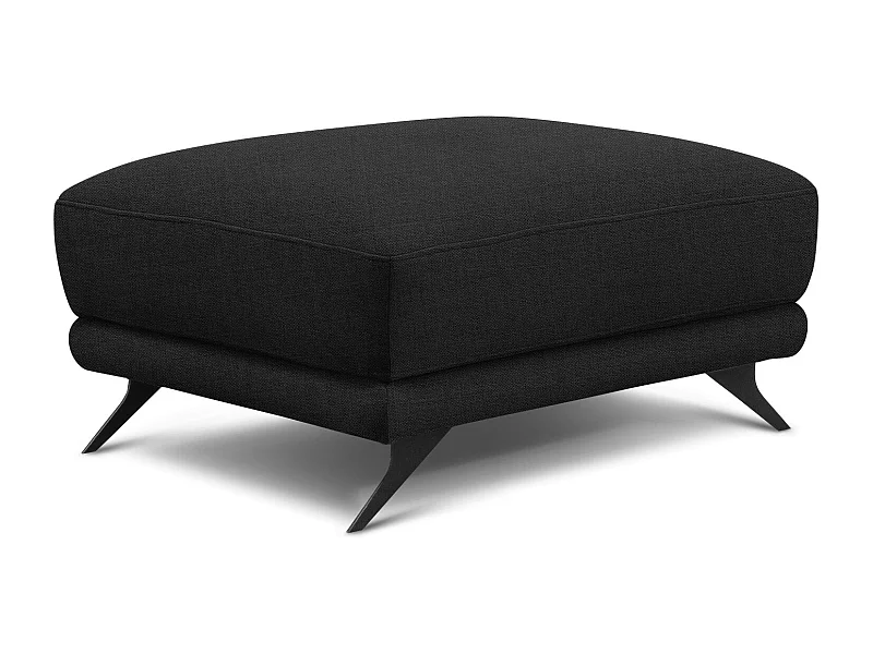 Pouf en velours MAGY – Confort tout en douceur-Noir