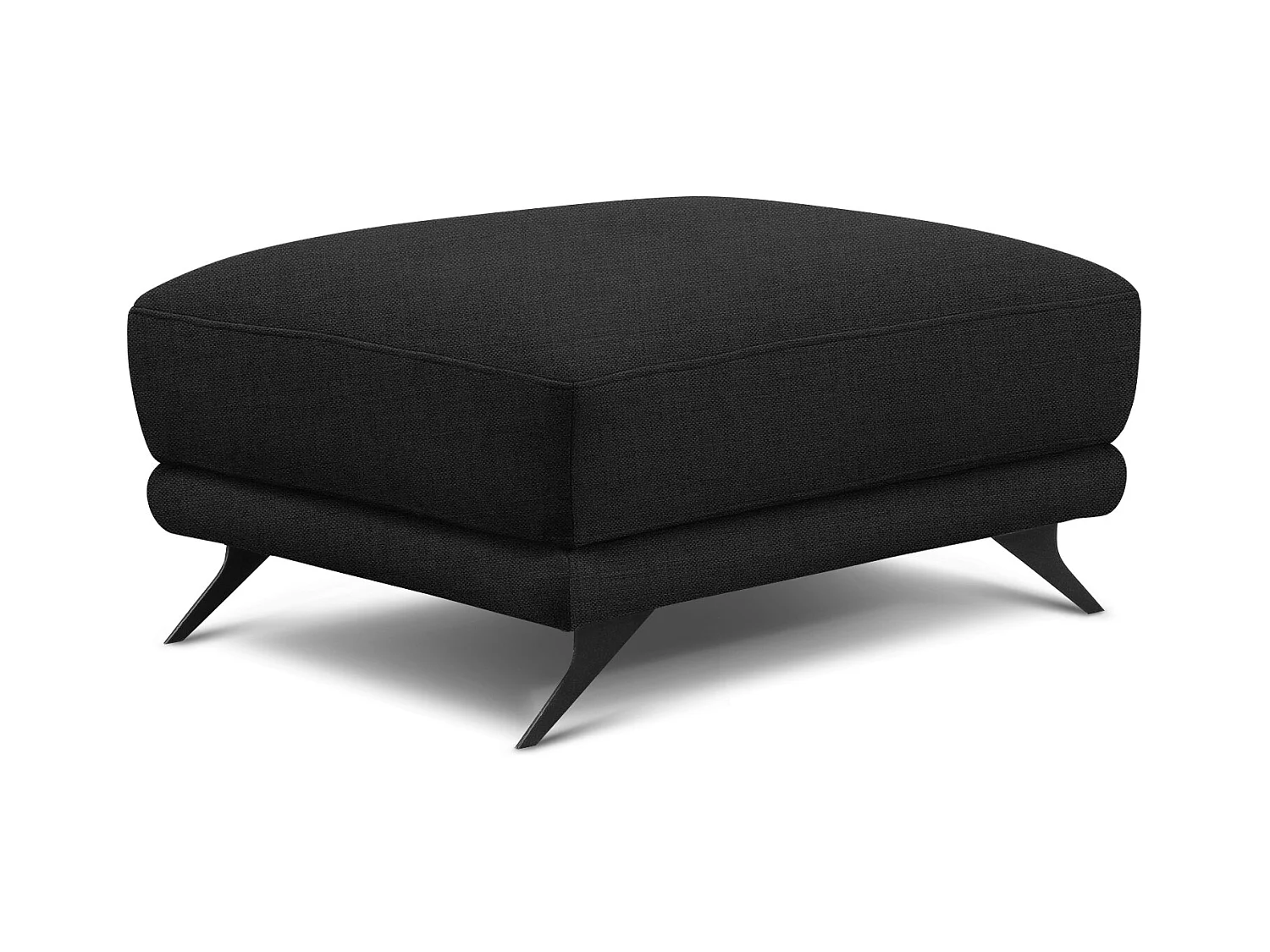 Pouf en velours MAGY – Confort tout en douceur-Noir