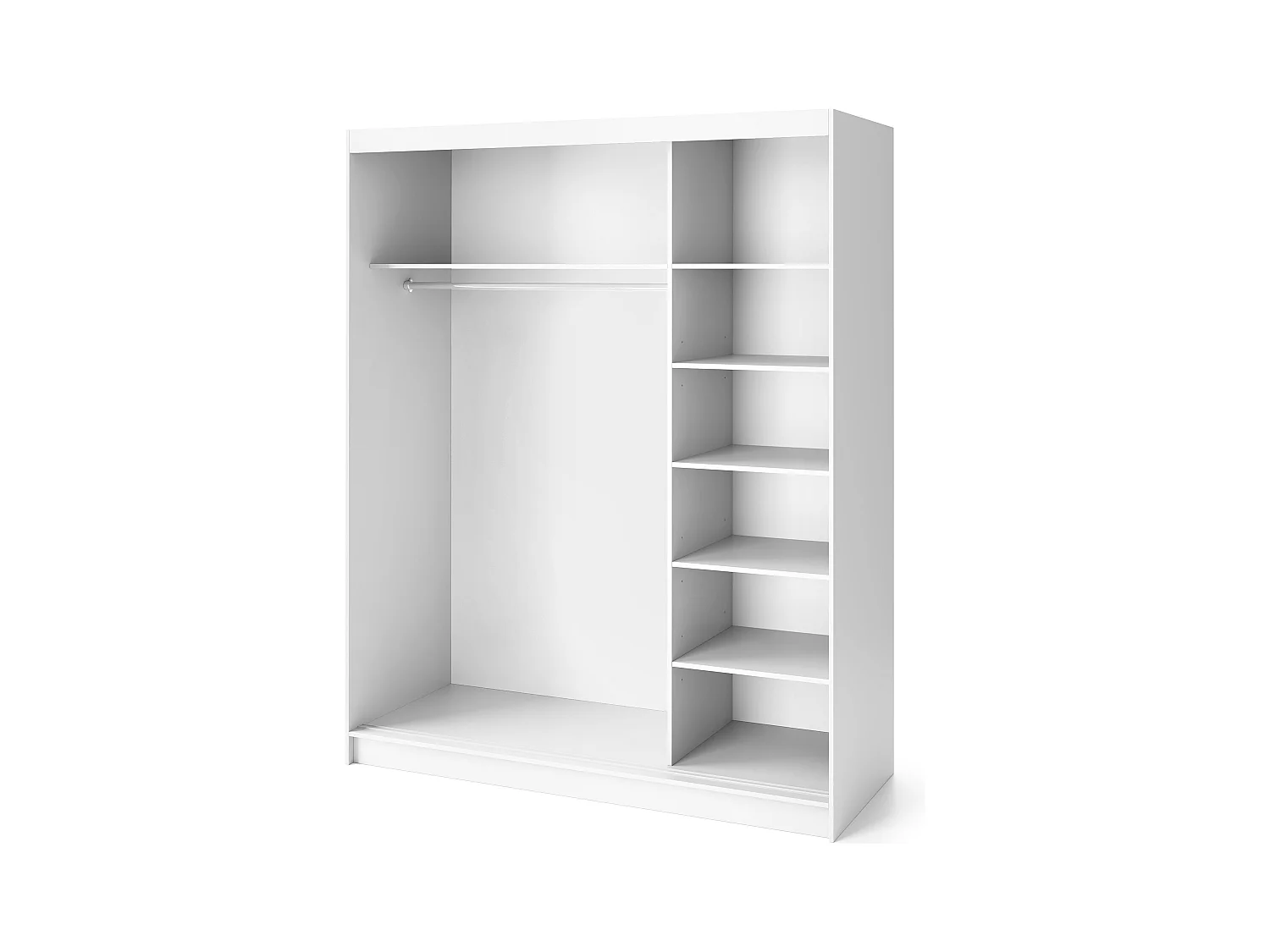 Armoire chambre adulte blanche BLANKO-Largeur 180 cm