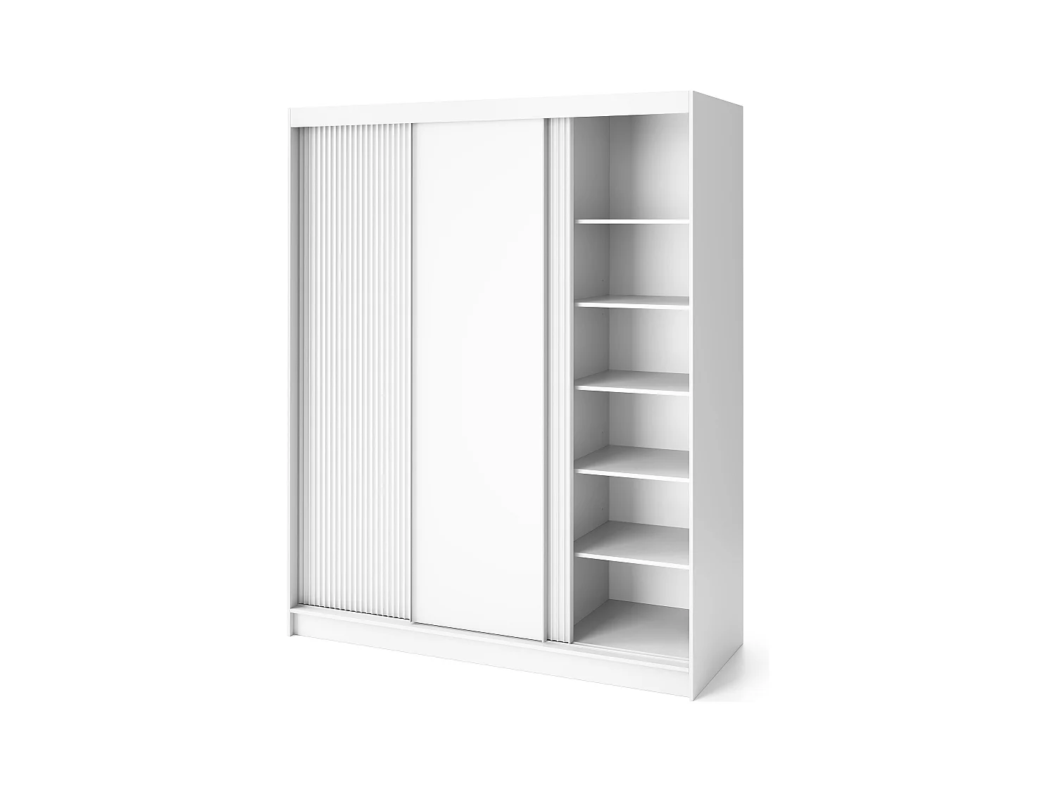 Armoire chambre adulte blanche BLANKO-Largeur 180 cm