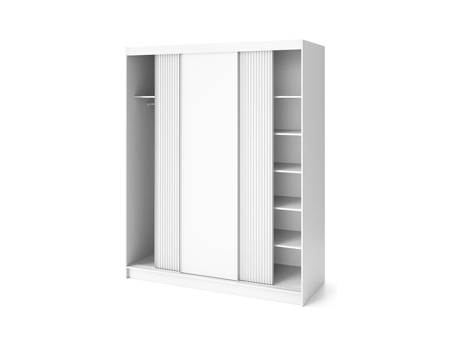 Armoire chambre adulte blanche BLANKO-Largeur 180 cm