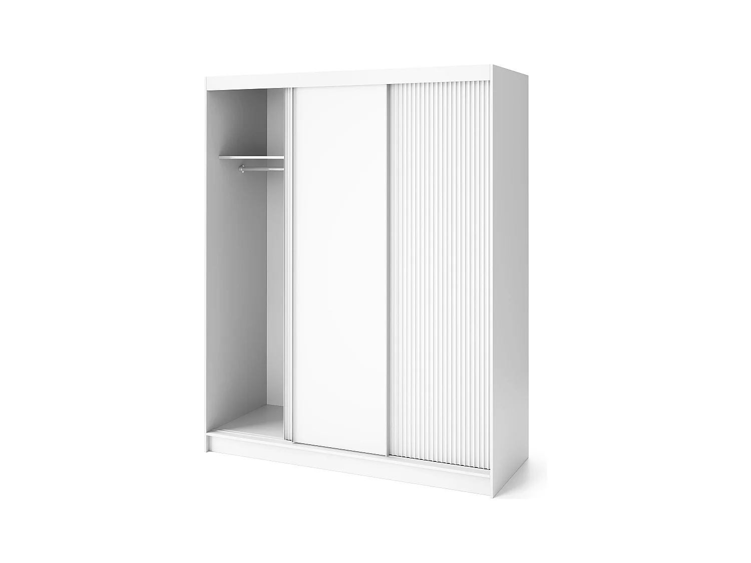 Armoire chambre adulte blanche BLANKO-Largeur 180 cm