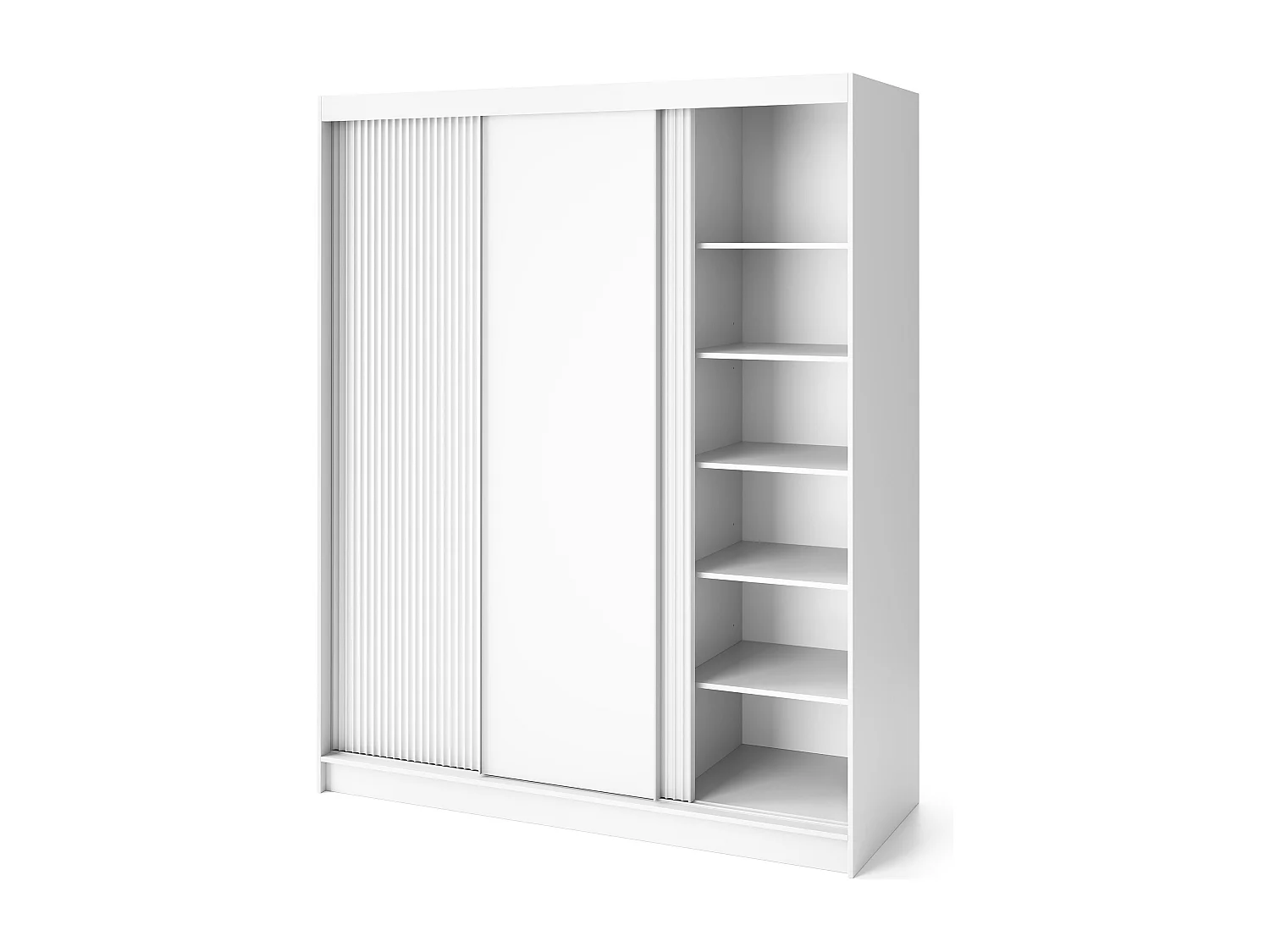 Armoire chambre adulte blanche BLANKO-Largeur 180 cm