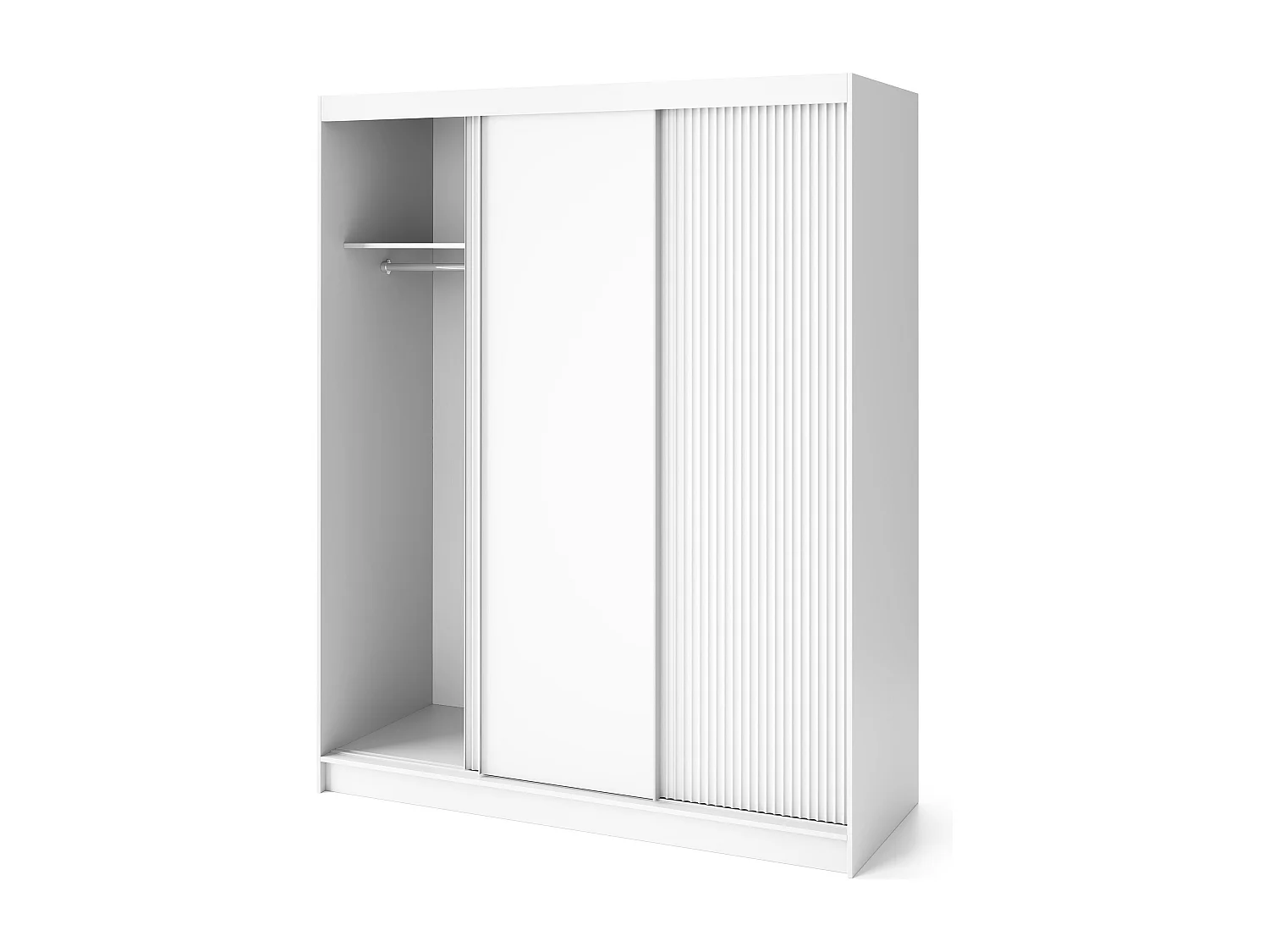 Armoire chambre adulte blanche BLANKO-Largeur 180 cm