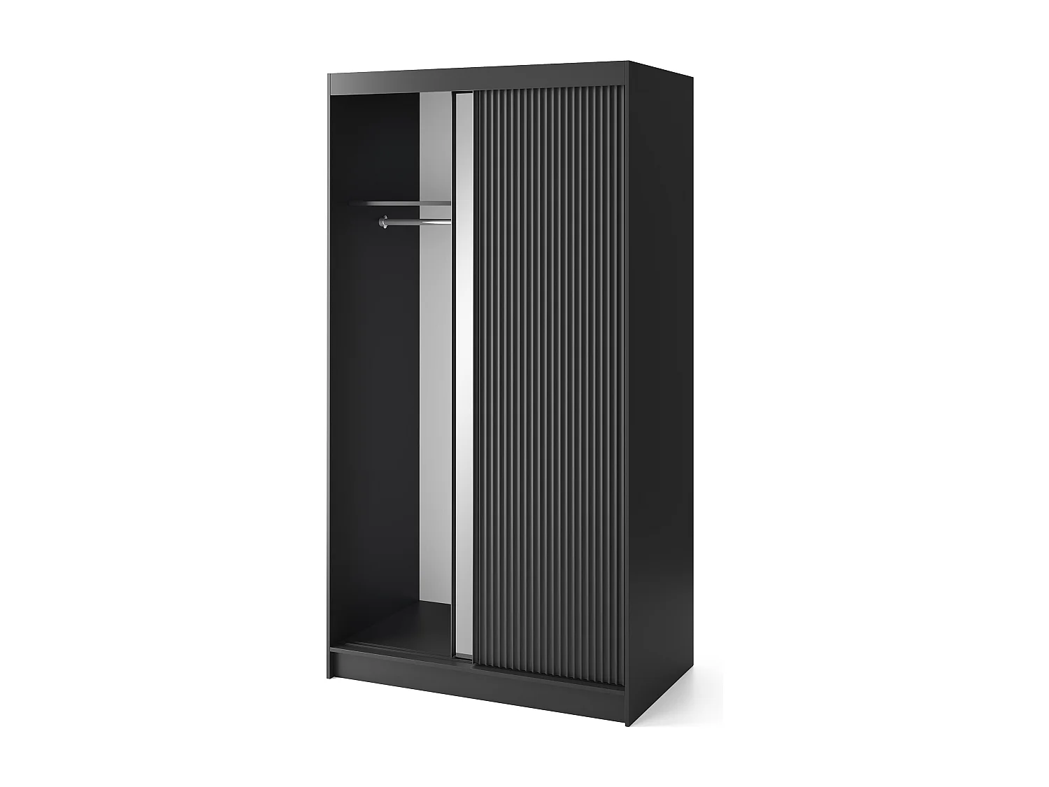 Armoire coulissante GAMA avec miroir – Moderne & profondeur visuelle-Largeur 120 cm