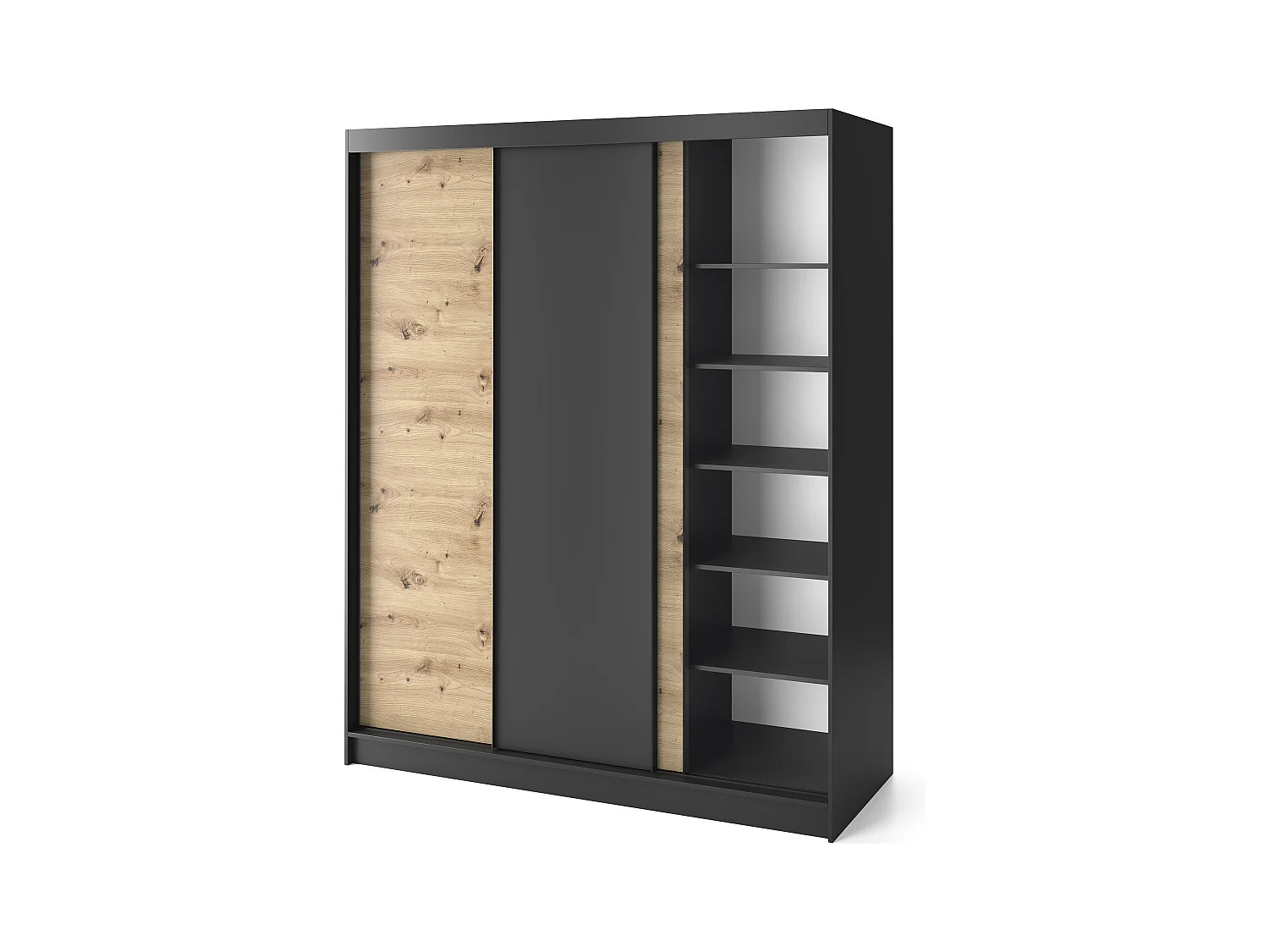 Armoire à portes coulissantes REVILA – Organisez votre espace avec élégance moderne-Largeur 180 cm
