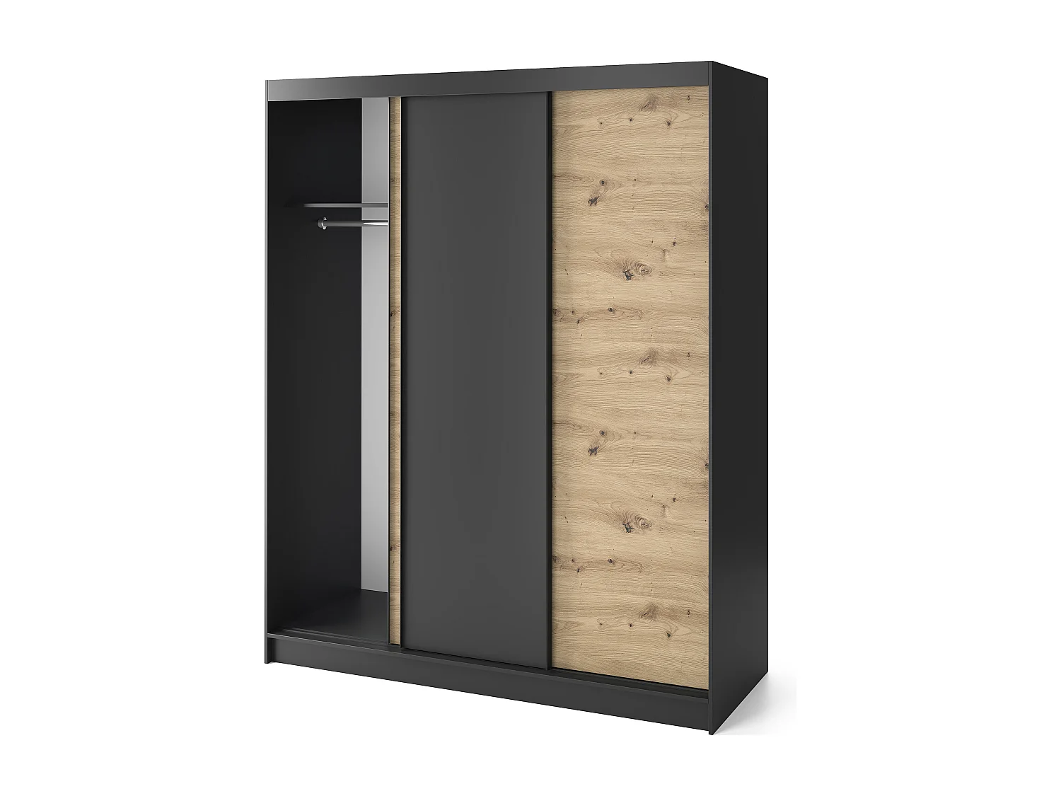 Armoire à portes coulissantes REVILA – Organisez votre espace avec élégance moderne-Largeur 180 cm