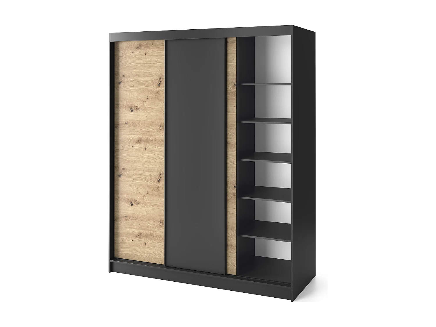 Armoire à portes coulissantes REVILA – Organisez votre espace avec élégance moderne-Largeur 180 cm