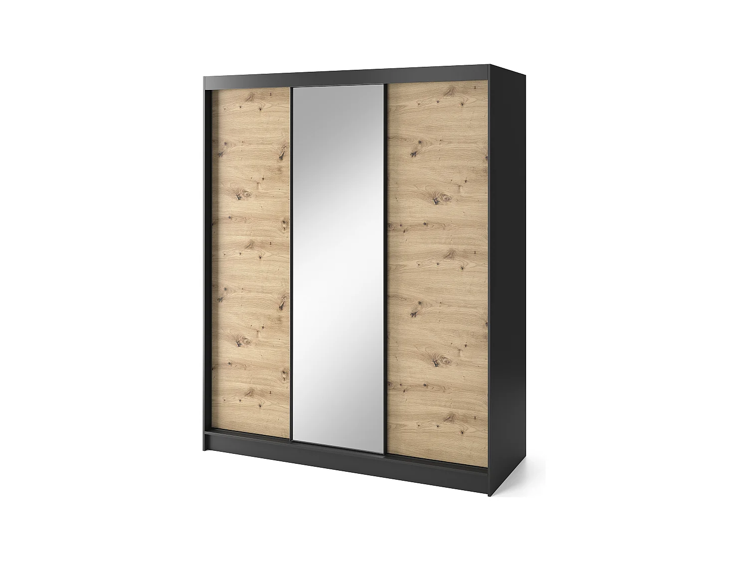 Armoire à portes coulissantes REVILA avec miroir – Élégance et fonctionnalité-Largeur 180 cm