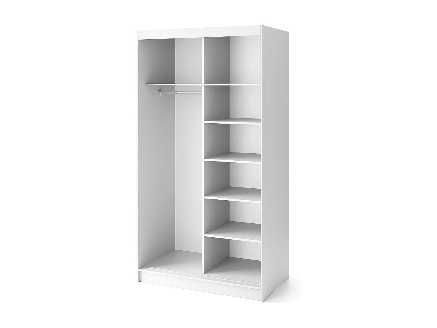 Armoire chambre adulte blanche BLANKO-Largeur 120 cm
