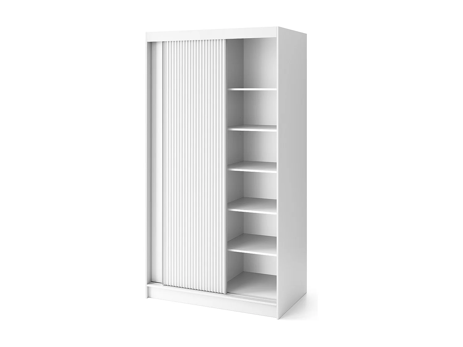 Armoire chambre adulte blanche BLANKO-Largeur 120 cm