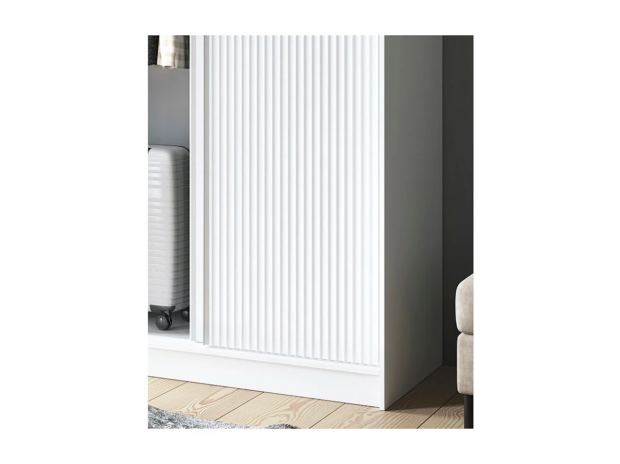 Armoire chambre adulte blanche BLANKO-Largeur 120 cm