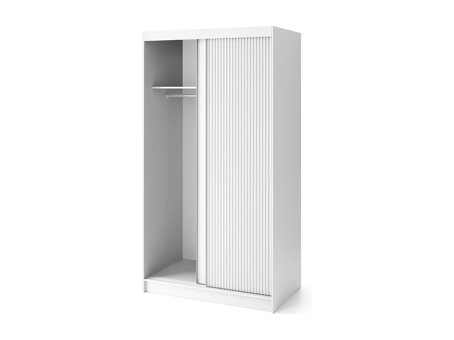 Armoire chambre adulte blanche BLANKO-Largeur 120 cm