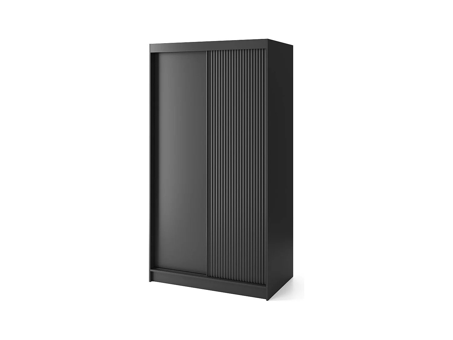 Armoire coulissante GAMA – Élégance noire & fonctionnalité contemporaine-Largeur 120 cm