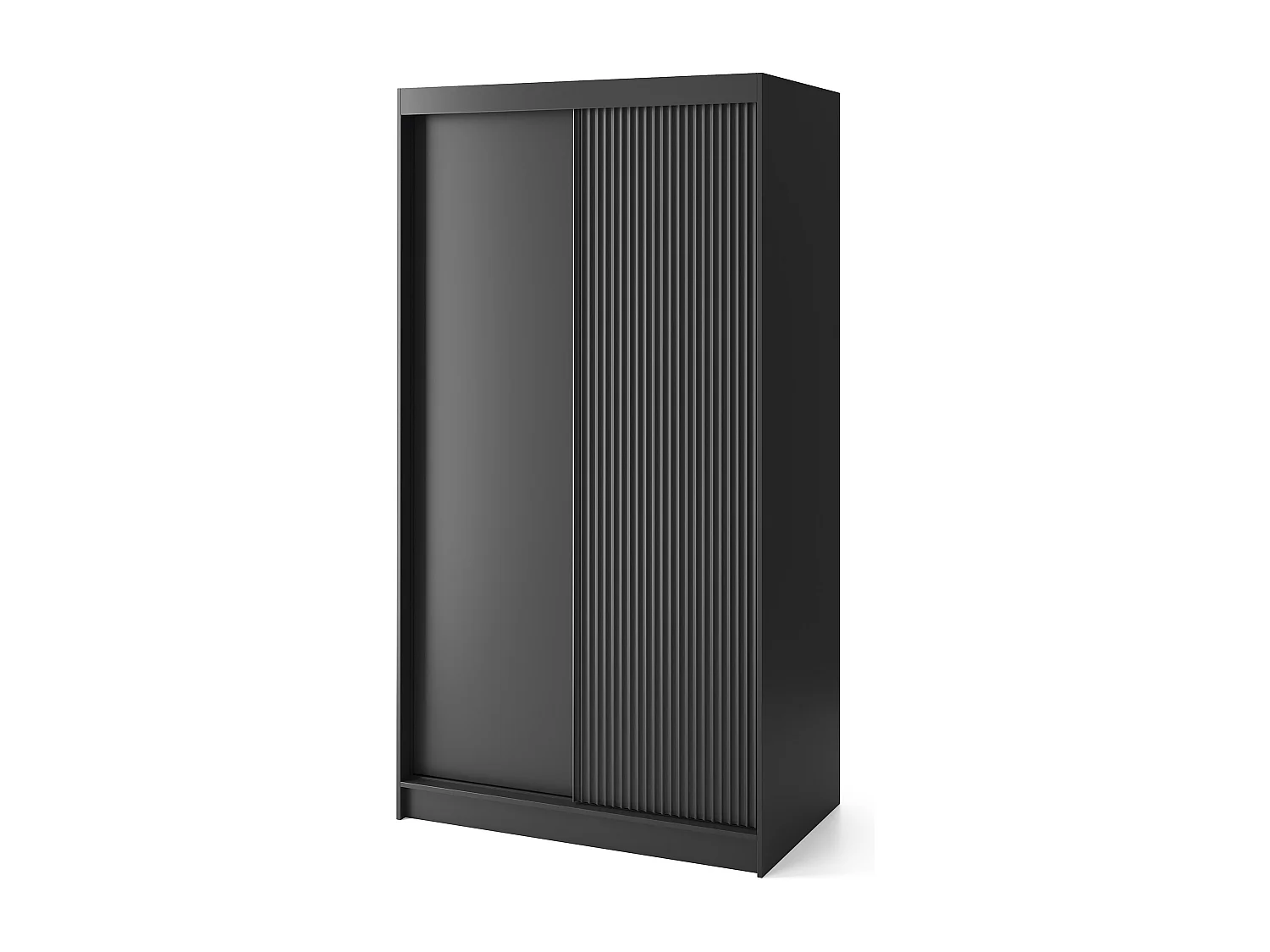 Armoire coulissante GAMA – Élégance noire & fonctionnalité contemporaine-Largeur 120 cm
