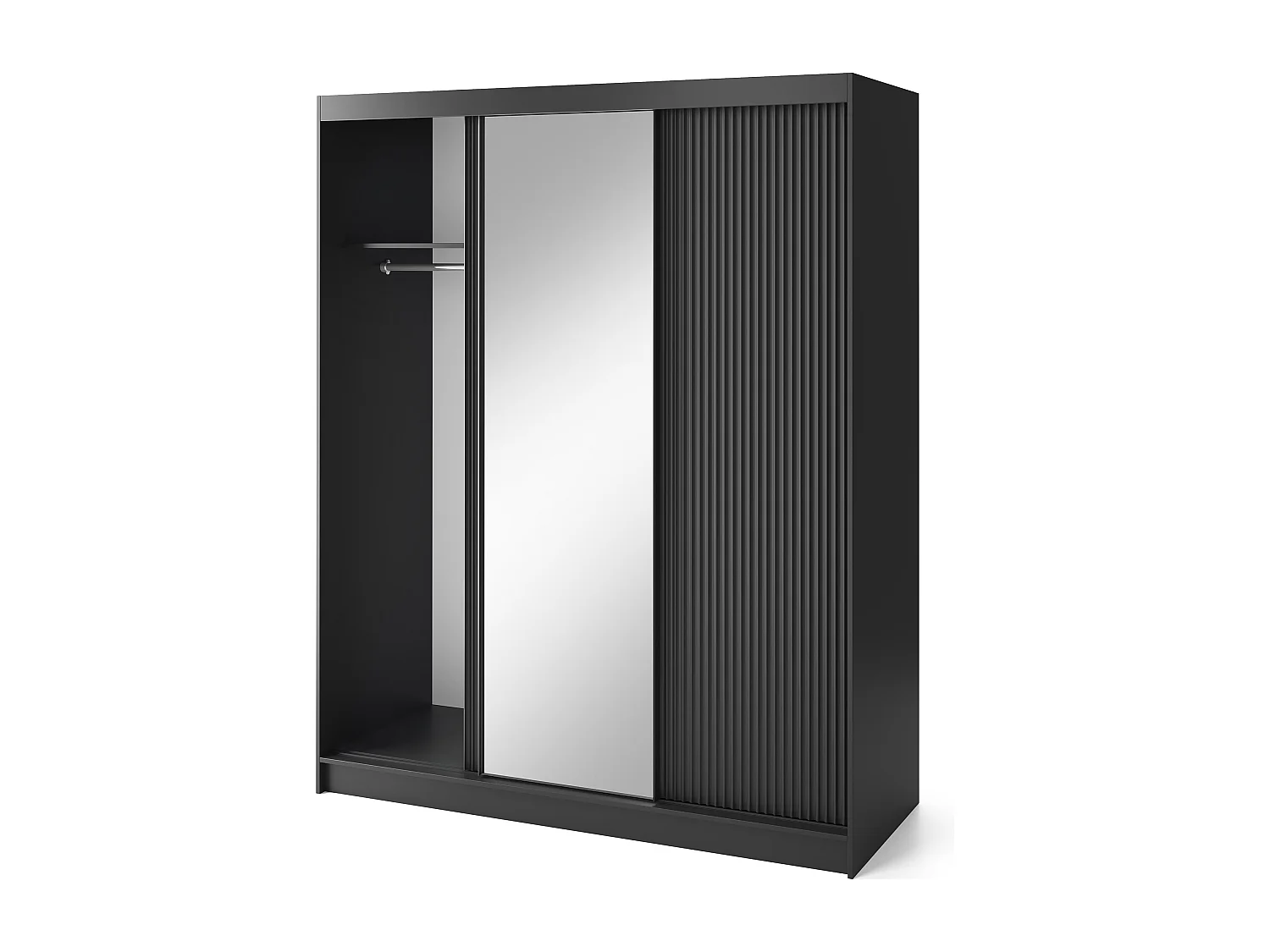 Armoire coulissante GAMA avec miroir – Moderne & profondeur visuelle-Largeur 180 cm