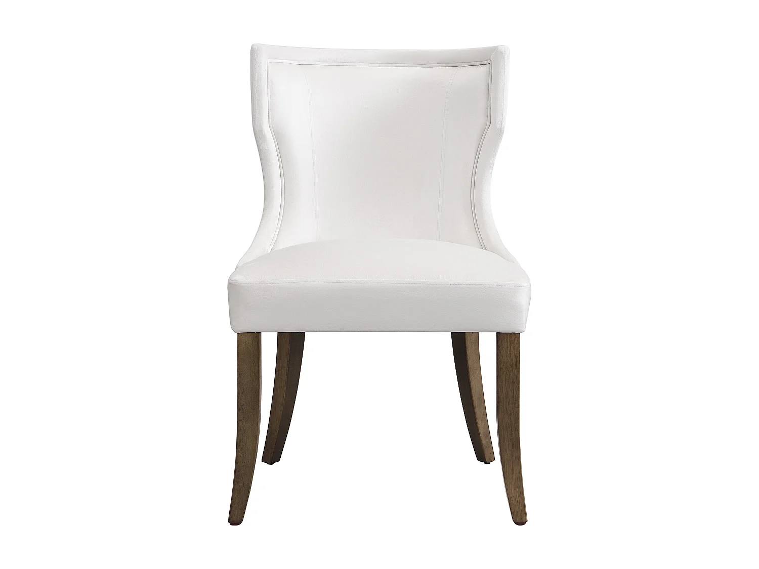 Lot de 6 Chaises en velours - avec pieds réglables en bois massif - Beige