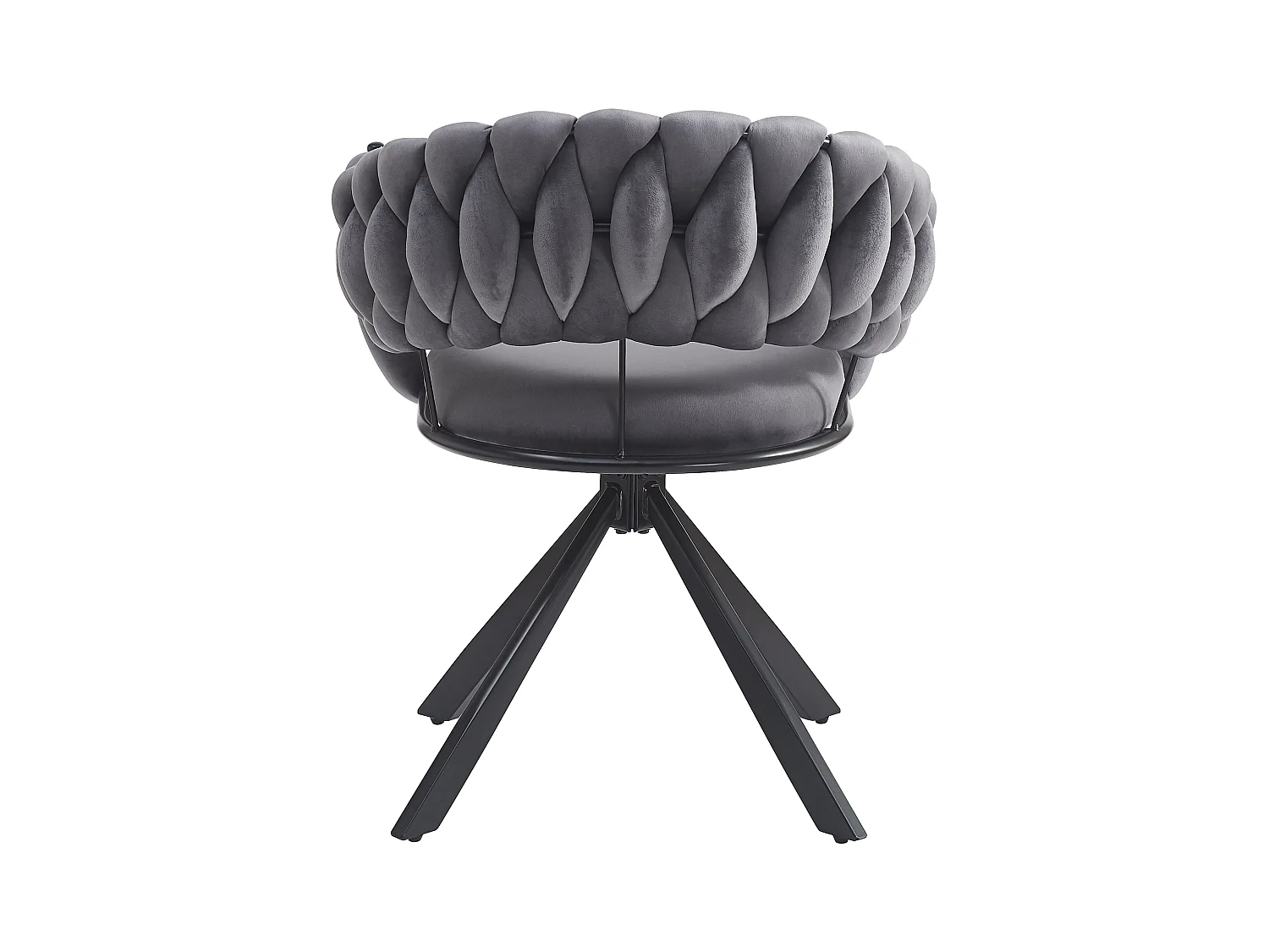 Lot de 2 chaises en velours - avec accoudoirs - pieds métalliques réglables en forme de griffes - Gris