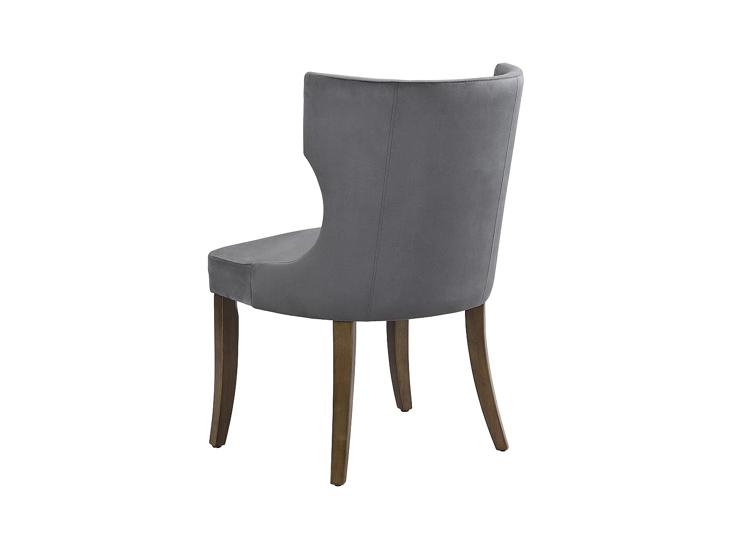 Lot de 4 Chaises en velours - avec pieds réglables en bois massif - Gris