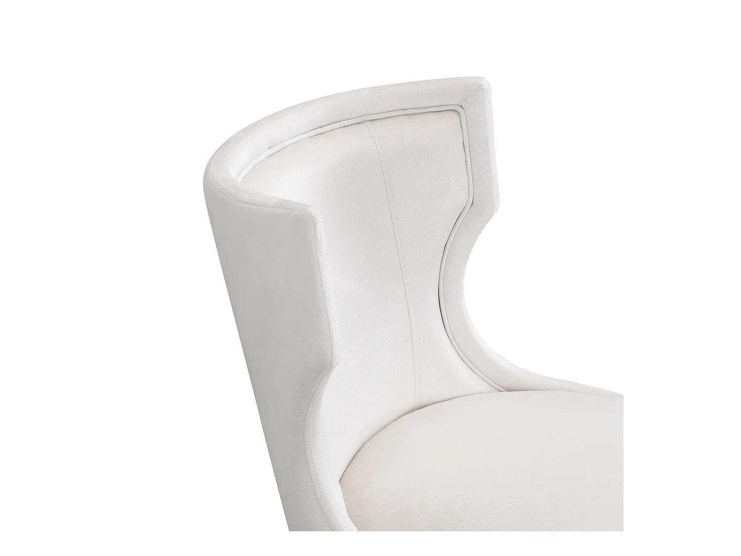 Lot de 4 Chaises en velours - avec pieds réglables en bois massif - Beige