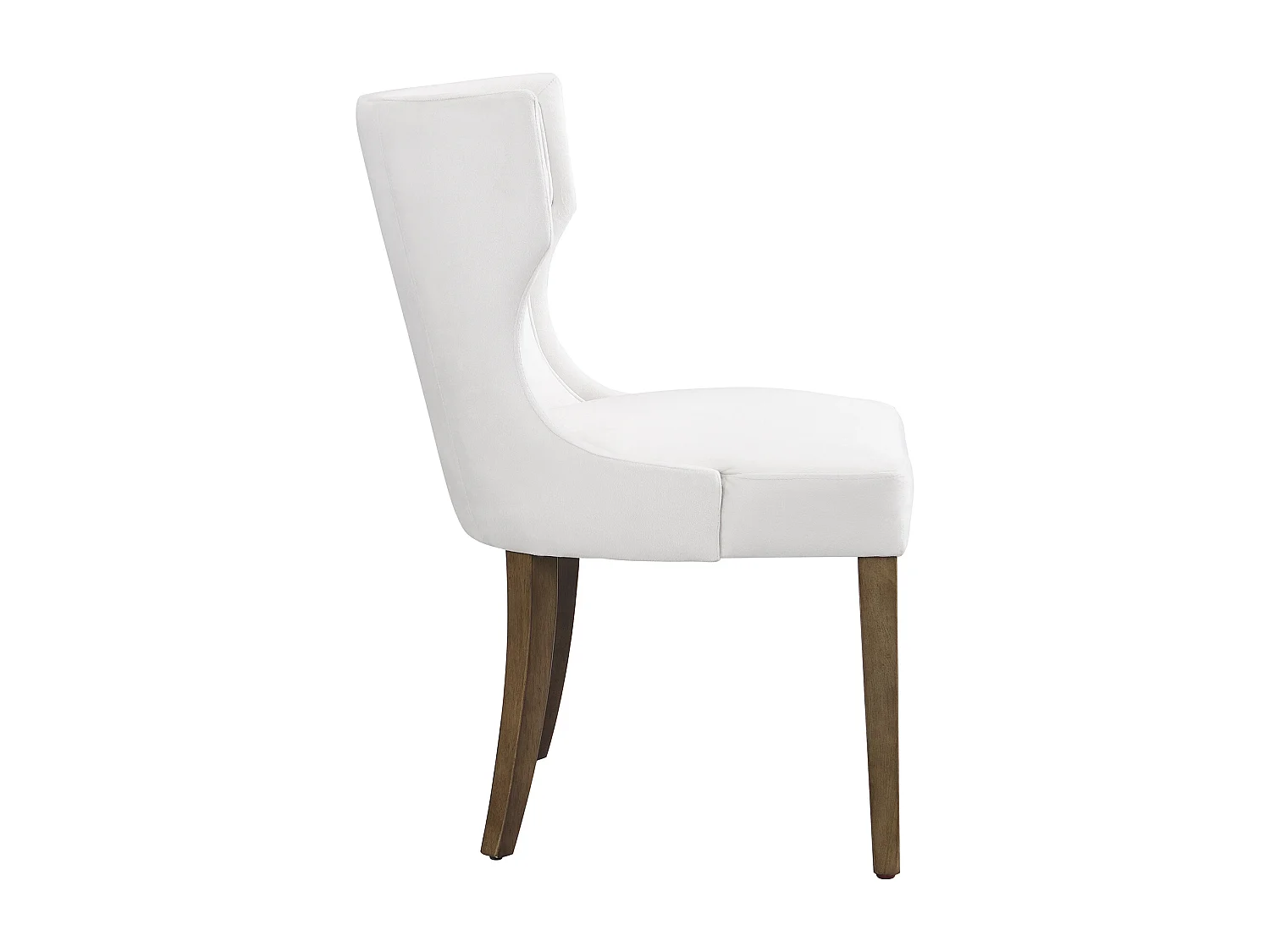 Lot de 4 Chaises en velours - avec pieds réglables en bois massif - Beige