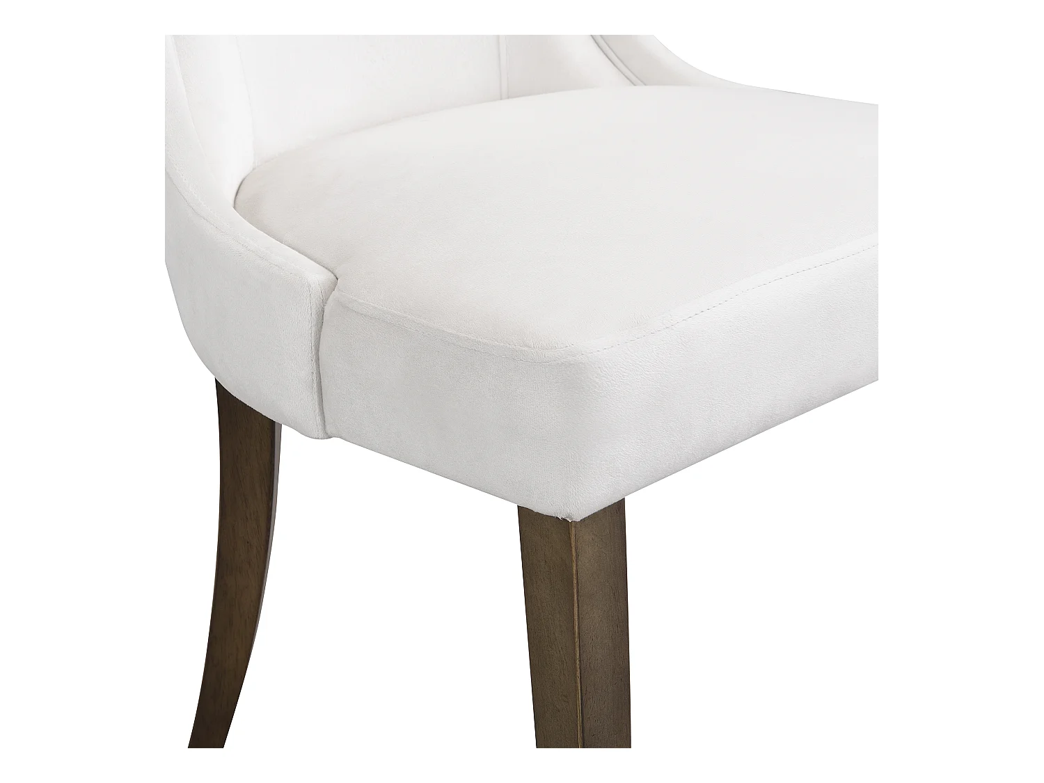 Lot de 2 Chaises en velours - avec pieds réglables en bois massif - Beige