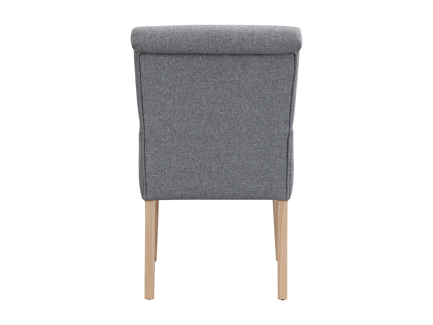 Lot de 6 Chaises en lin - avec pieds réglables en bois massif - avec accoudoirs - Gris