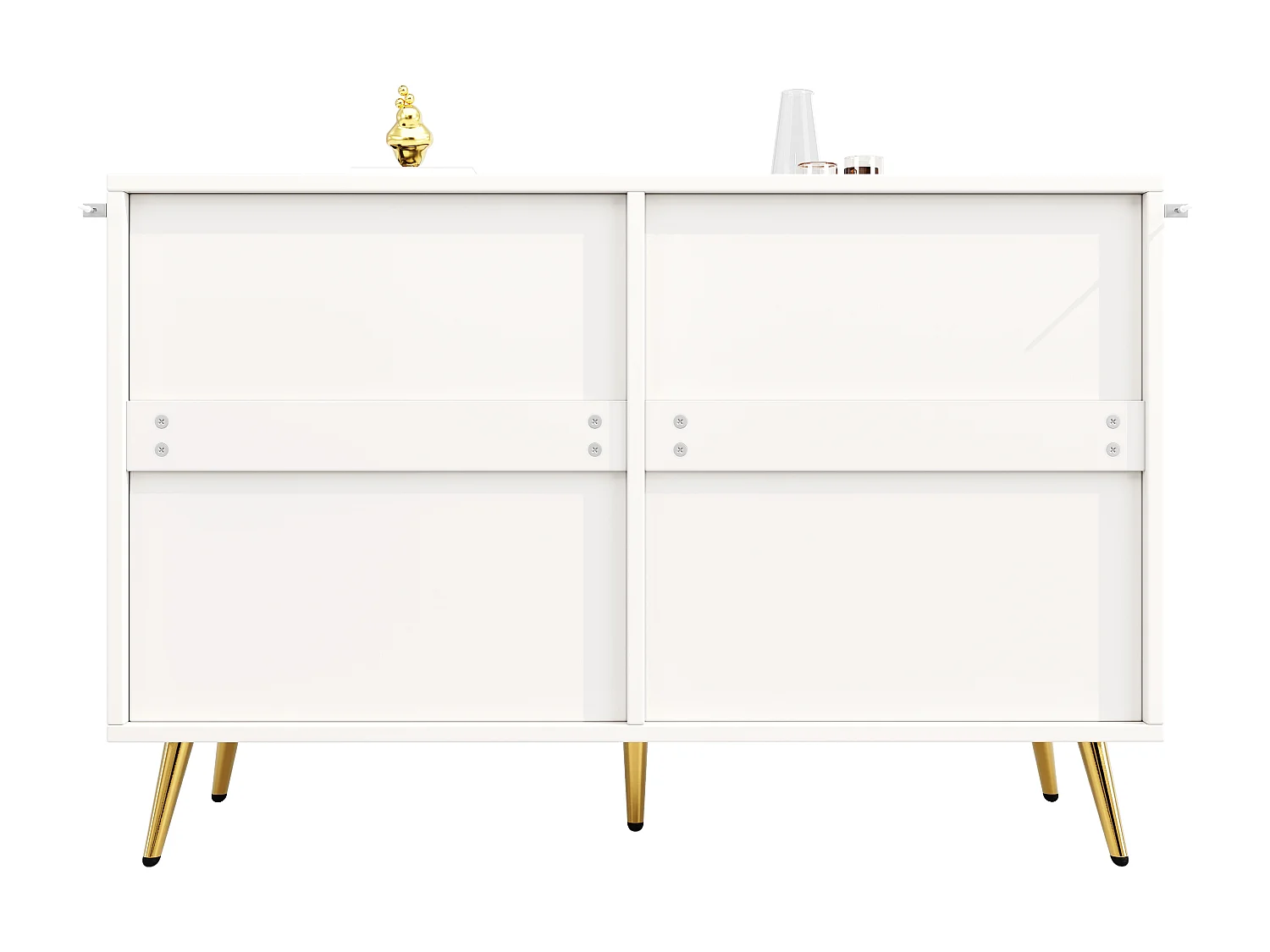 Moderner Sideboard 120x40x75 cm - mit 6 Schubladen - MDF - weiß