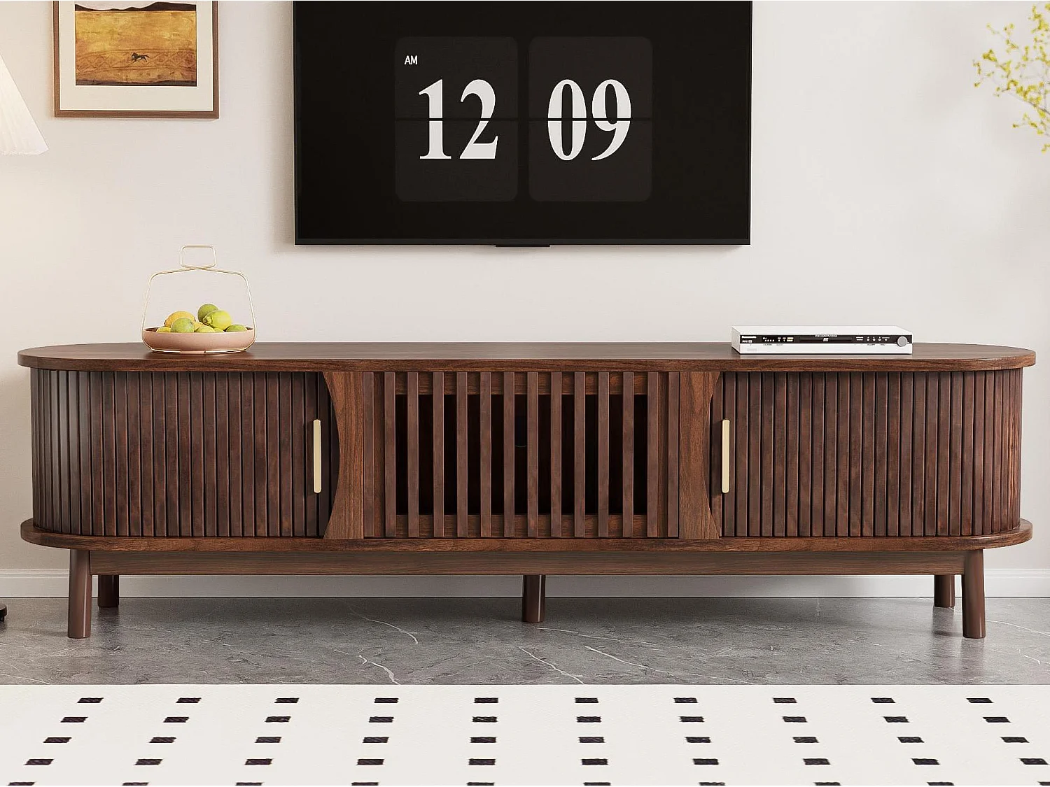 TV-Möbel 165x39,5x46 cm – für Fernseher bis 65" – braun