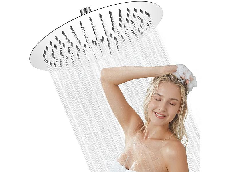 Kit de douche Pommeau de douche Douche de tête Rond 30cm