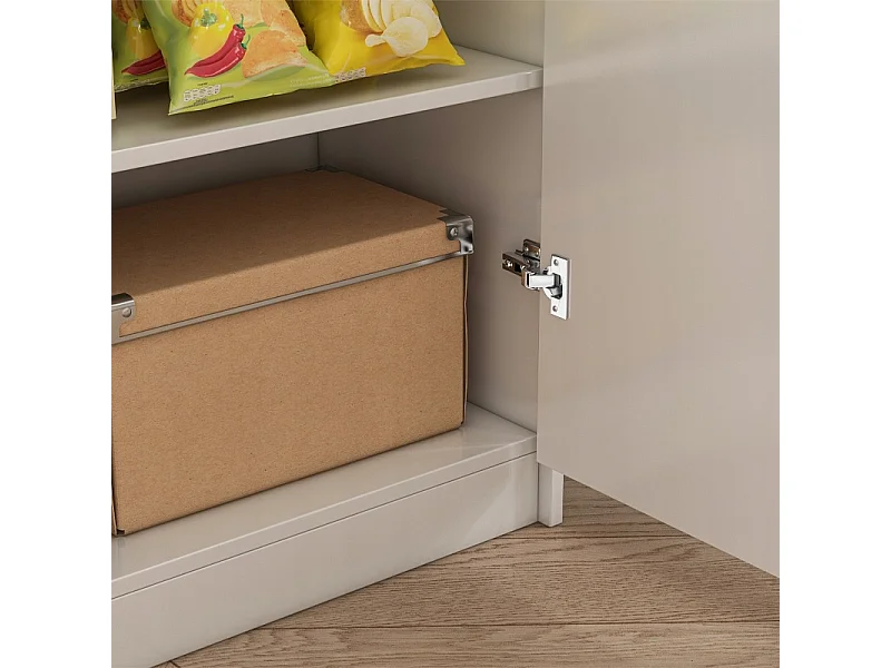 Büro 2-türiges Bücherregal mit Einlegeböden Säule Standschrank weiß loft 108 cm