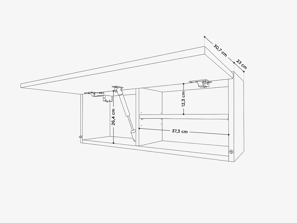 Badkamerkast - 60, 80 en 120 cm - Opklapbare wandkast - Badkamermeubel