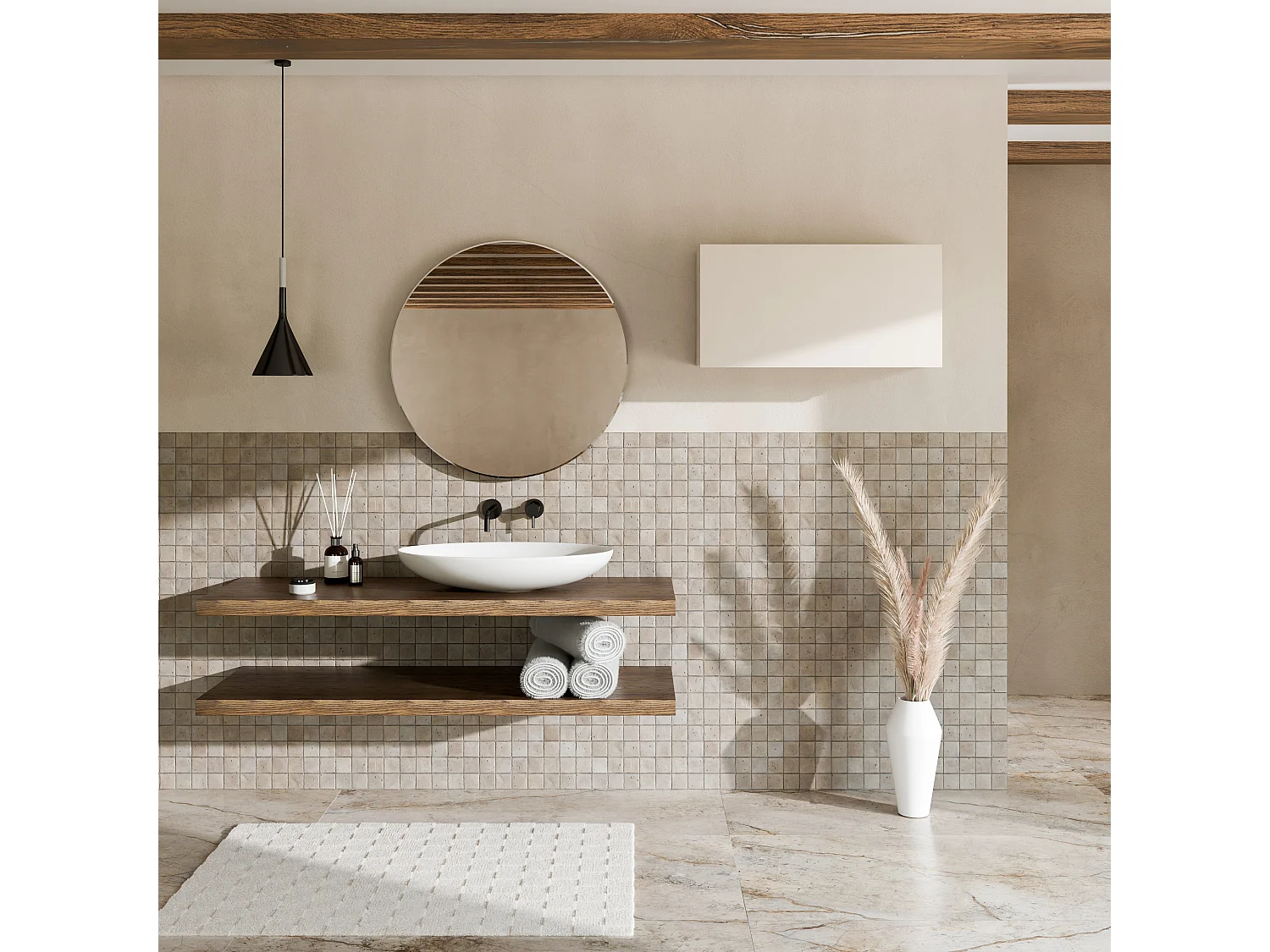 Armadietto per bagno - 60, 80 e 120 cm - Armadio sospeso pieghevole - Mobile da bagno