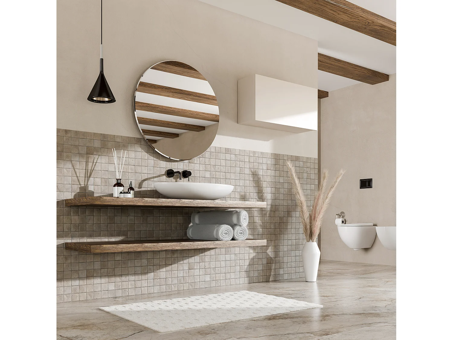 Armadietto per bagno - 60, 80 e 120 cm - Armadio sospeso pieghevole - Mobile da bagno