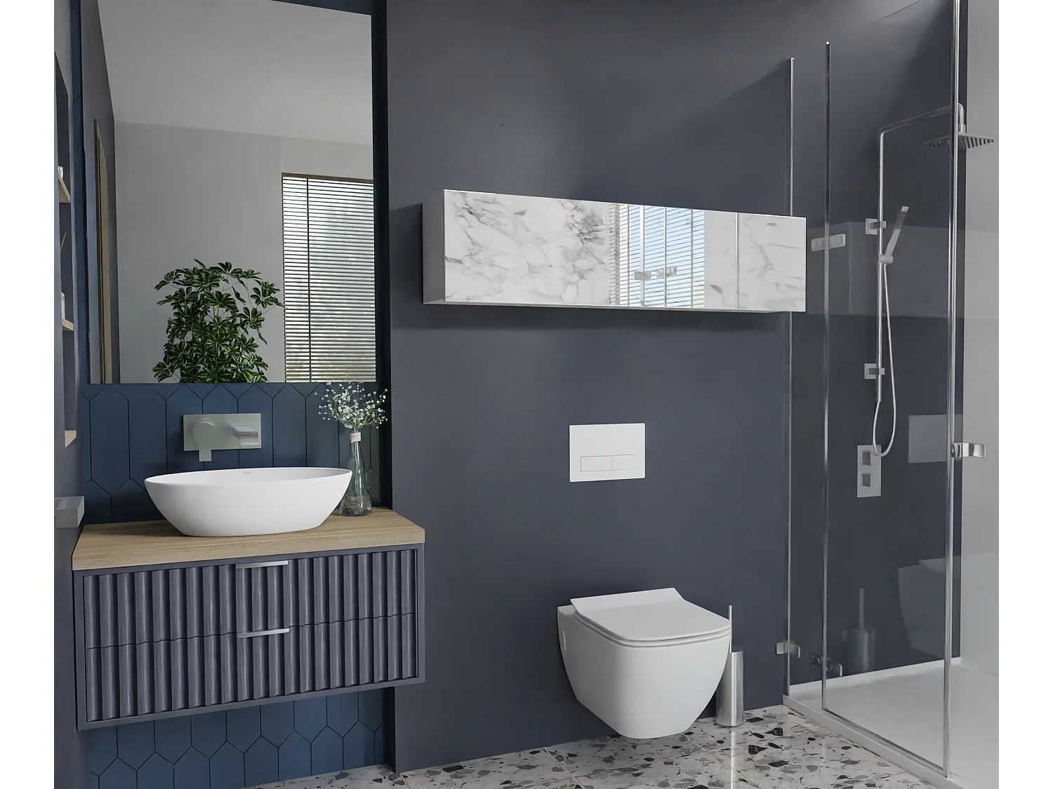 Armoire de salle de bain - 60, 80 et 120 cm - Armoire murale pliable - Meuble de salle de bain