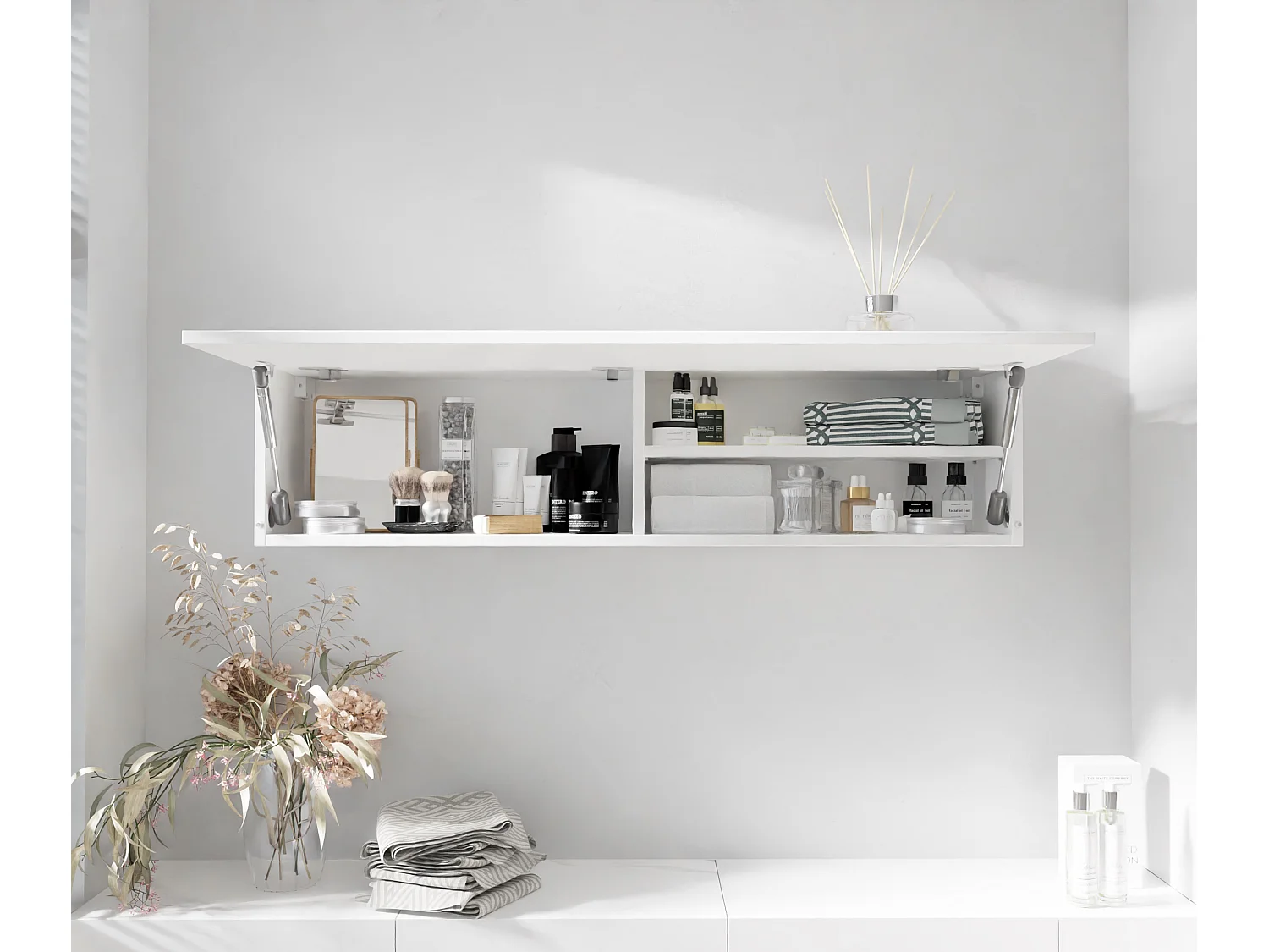 Armoire de salle de bain - 60, 80 et 120 cm - Armoire murale pliable - Meuble de salle de bain