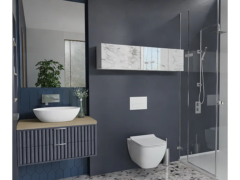 Badkamerkast - 60, 80 en 120 cm - Opklapbare wandkast - Badkamermeubel