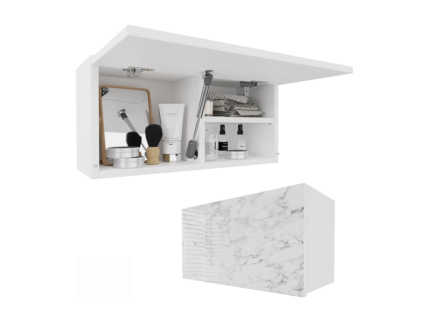 Armario de baño - 60, 80 y 120 cm - Armario de pared plegable - Mueble de baño