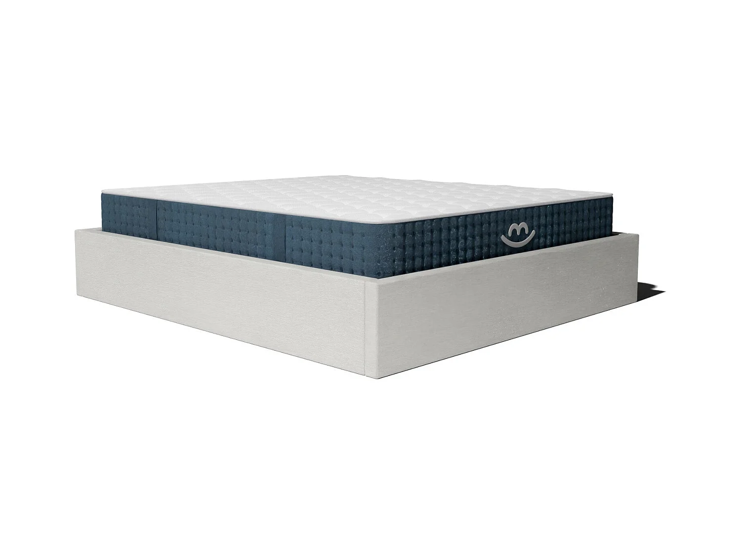 Pack lit coffre et matelas hybride 180x200 épais 26cm