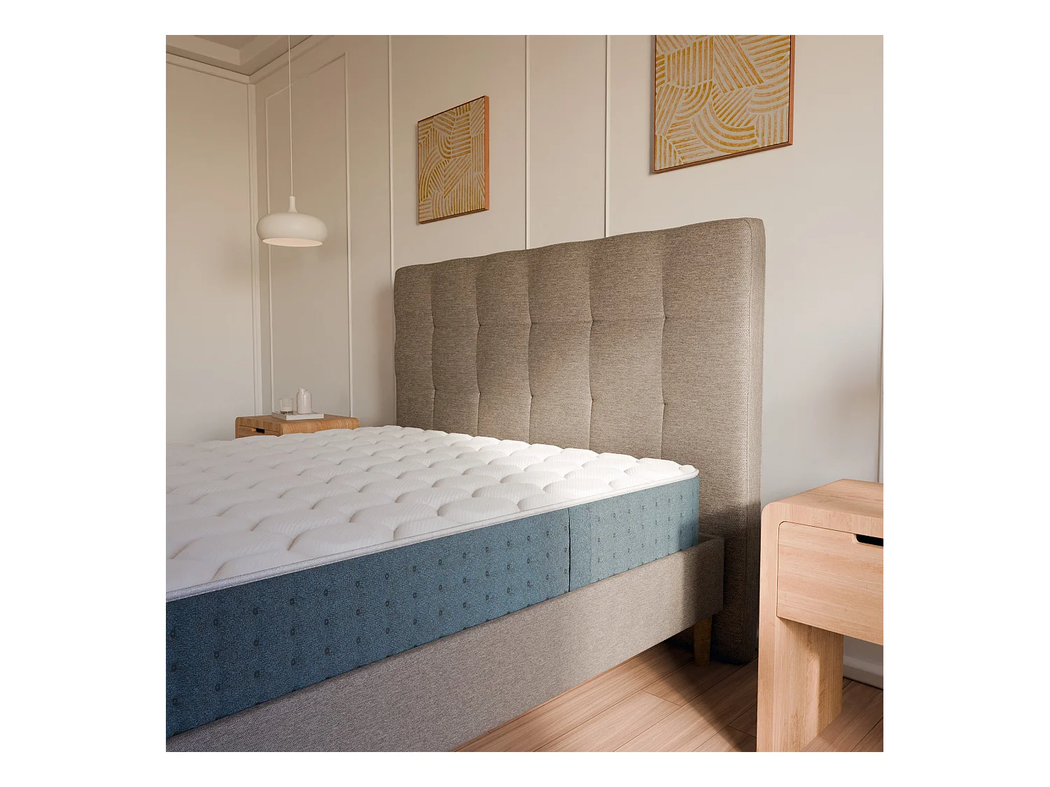 Pack lit et matelas hybride 80x200 épais 26cm