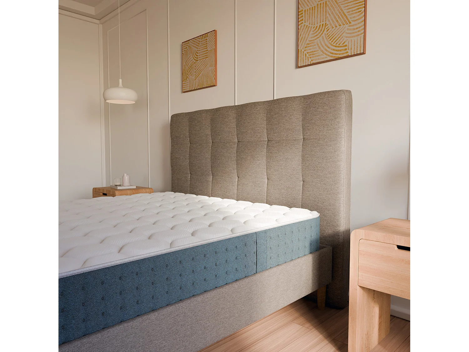 Pack lit et matelas hybride 80x200 épais 26cm