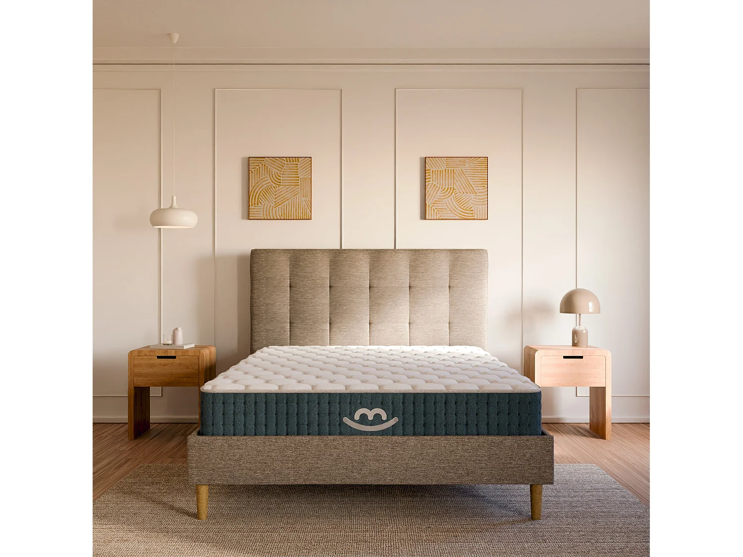 Pack lit et matelas hybride 80x200 épais 26cm